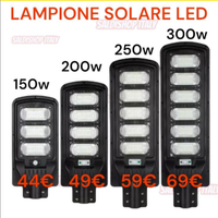 Lampione ad energia solare varie potenze dispo
