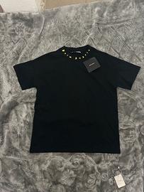 Palm Angels Maglietta Yellow and Black print