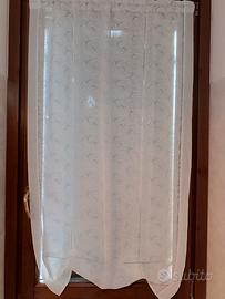 Tenda regolabile bianca foglie verde/azzurro