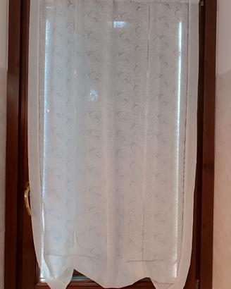 Tenda regolabile bianca foglie verde/azzurro