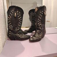 Stivali in pelle con Swarovski