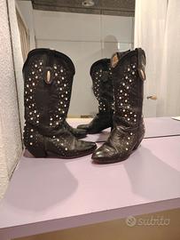 Stivali in pelle con Swarovski