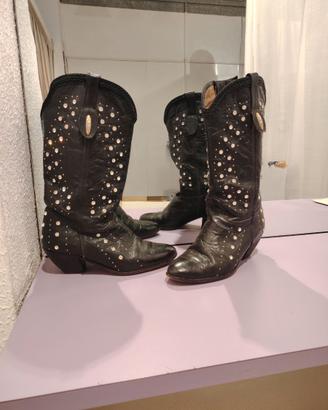Stivali in pelle con Swarovski