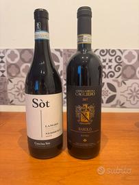 Nebbiolo cascina Sot + Barolo Ravera 2017 Cagliero