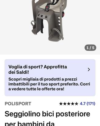 Seggiolino bici posteriore decathlon