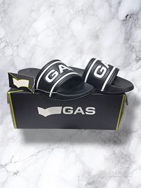 GAS Ciabatte Santiago Slide Uomo Nero Taglia 41