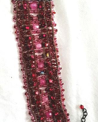 Bracciale di perle in vetro di Murano. Nuovo. 