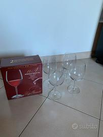 Set  4 calici grandi di vino Luigi Bormioli