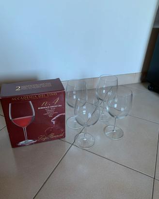 Set  4 calici grandi di vino Luigi Bormioli