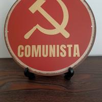 Insegna politica pubblicitaria in metallo 