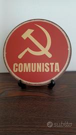 Insegna politica pubblicitaria in metallo 