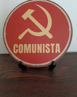 Insegna politica pubblicitaria in metallo 