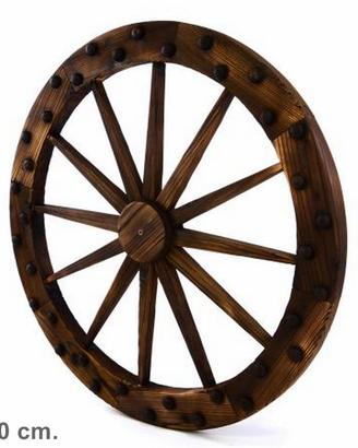 Ruota in legno decorativa Ø 90 da appendere parete