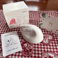 Mouse senza filo ergonomico con cavo wireless