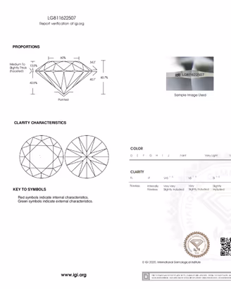 Diamante lab grown 2 Carati certificato IGI E VVS2