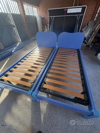 2 letti singoli 80x190 con reti a doghe Flexlinea