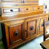 CREDENZA ANTICA IN NOCE MASSELLO DEI PRIMI DEL 900