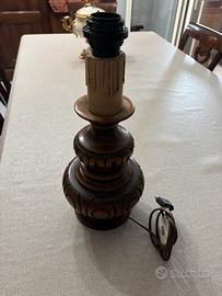 Base lume grande in legno