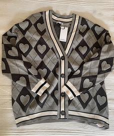 Cardigan MOTIVI jacquard a rombi e cuori