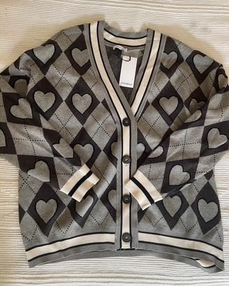 Cardigan MOTIVI jacquard a rombi e cuori