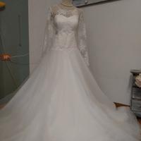abito da sposa con maniche lunghe 