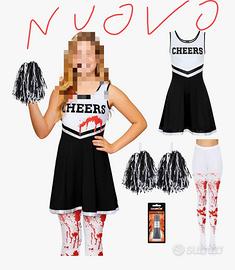 costume Halloween Cheerleader  10/12 anni