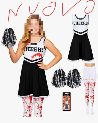 costume Halloween Cheerleader  10/12 anni