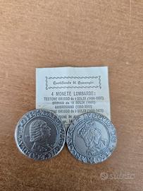 2 monete "testone" in argento