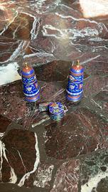 Set 3 oggetti decorativi cloisonné smaltati