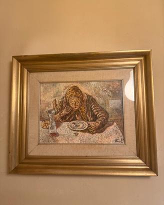 Dipinto originale La cena - Armando Riva