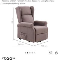 Poltrona Cribel grigia accessoriata automatica