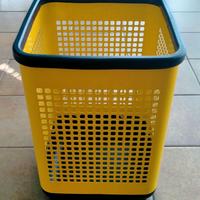 CESTINO PER UFFICIO NEOLT - ANNI ‘80 - giallo