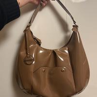 Borsa a spalla marrone mezzaluna - capiente