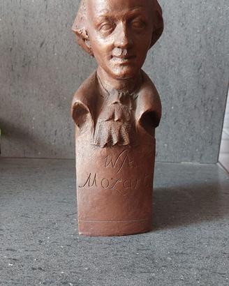 busto di W.A. Mozart da collezione in resina