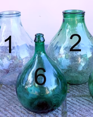Contenitori vasi vetro bianco verde BOCCA LARGA