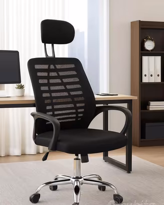 Sedia ufficio studio lavoro per scrivania nera
