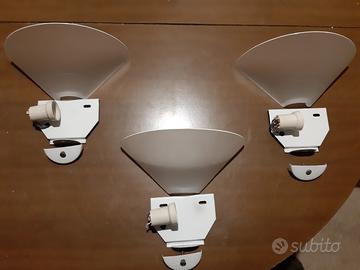 Applique in vetro trasparente satinato