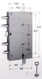 Serratura Fiam/Iseo per porta blindata 1120 P