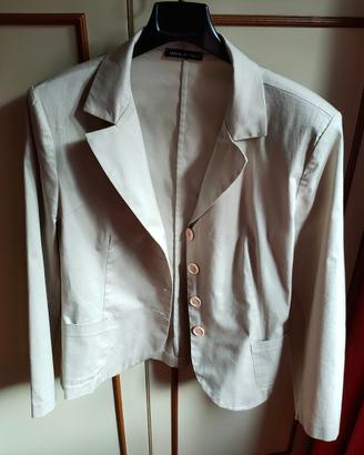Giacca Donna Cotone Beige Primavera 3xl Veste 48/5
