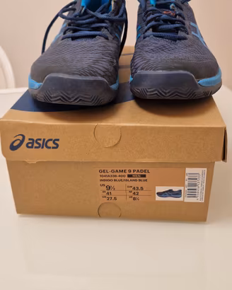 Scarpe Asics gel-game 9 padel usate 2 volte
