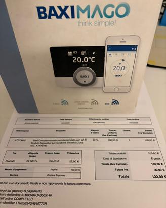 Baxi Mago Witeless- termostato modulante x 2º zona