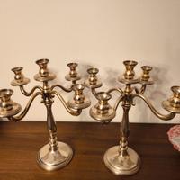 2 candelabri in argento 800