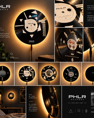 PHLR Vinyl Lamp –Lampada da Parete