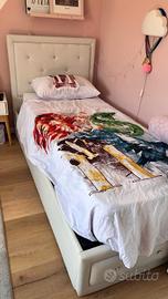Letto singolo contenitore con materasso