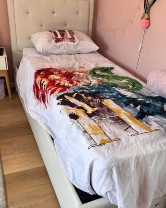 Letto singolo contenitore con materasso
