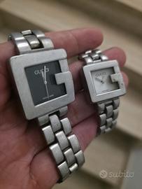 Coppia orologgi GUCCI G-Frame anni 90"