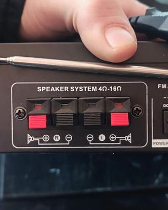 stazione audio BT/aux/radio + casse