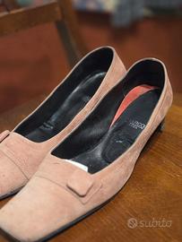 Decoltè scamosciate basso Vintage Donna