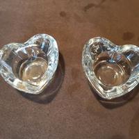 Porta candele in vetro, 2 pezzi, nuovi mai usati