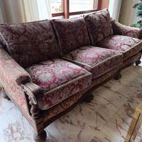 Divano e due poltrone chippendale anni 50